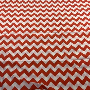 Orange Chevron Pattern Fabric. 60”x45” Panel. Cotton. #CP55699. Springs Creative - Picture 1 of 5