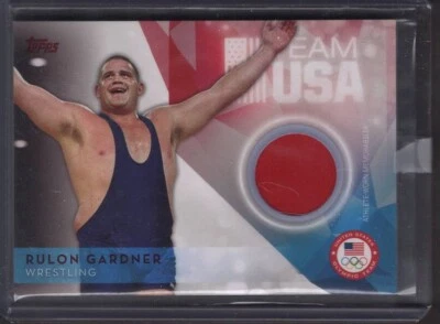 2016 Topps U.S. Olympics Rulon Gardner GAME USED WORN Rare Beat USSR King Kong - Image 1 of 2