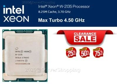 Intel Xeon W-2135 3.70GHz 6-Core CPU SR3LN 1 Year Warranty - Image 1 of 4