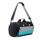 Polyester Gym Sports Bag Color Black & Turquoise For Unisex