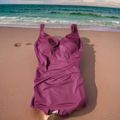 Nuevo con etiquetas Traje de baño Roxanne ciruela ajuste perfecto para mujer talla 8-32B copa Foto 1 de 4