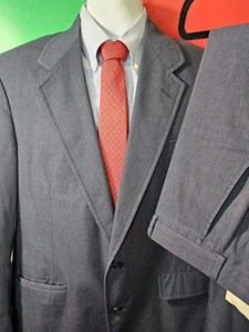 Vtg Union Made USA Haspel Suit Sz 38R Navy Blue, Pants 36x30 +Christian Dior Tie - Picture 1 of 24