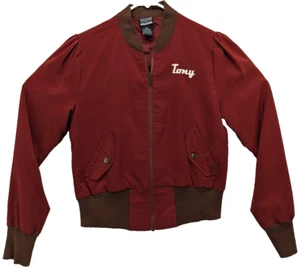 Marvel Tony Stark Full Zip Bomber Jacket Womens Red Small Ironman - Picture 1 of 5