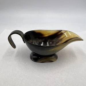 Vintage Horn Gravy Boat Milker Creamer Tea Coffee Beautiful - Picture 1 of 10
