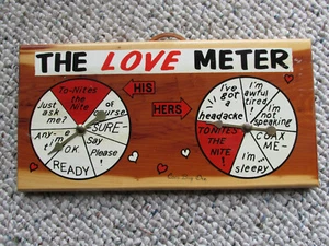 Raro The Love Meter Oregon Souvenir Gioco da Appendere a Parete Regalo Legno Sex Toy Unisex - Foto 1 di 2