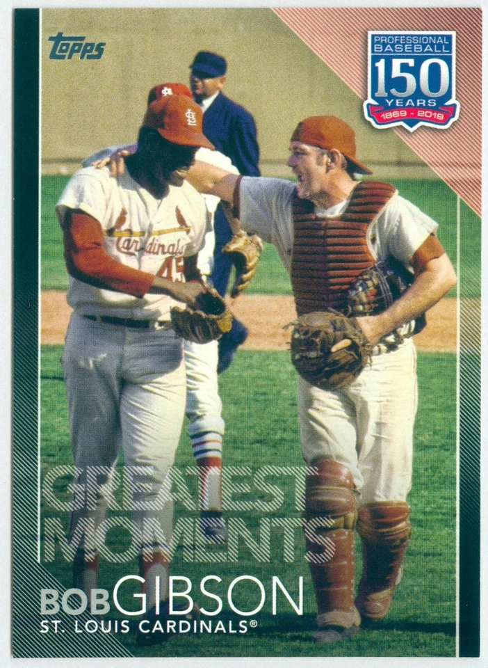 2019 Topps Series 2 Greatest Moments Black GM-13 Bob Gibson 226/299 Cardinals - Image 1 of 1