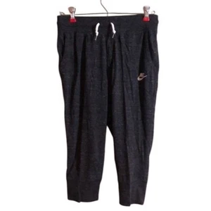 NWT Girls Nike Capri Pants Black Static Size XL Side Pockets Drawstring Waist - Picture 1 of 6