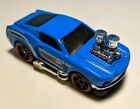 2017 Hot Wheels bleu 1968 Mustang tooned échelle 1/64 Ford moulé sous pression