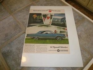 Publicidad publicitaria Plymouth 1967 anuncio impreso vintage - Belvedere 2 puertas techo rígido - Imagen 1 de 1