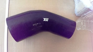 TOG 2-2.5 INCH 51-63MM 45 DEGREE SILICONE HOSE REDUCER BEND ELBOW BLACK - 125MM - Picture 1 of 1