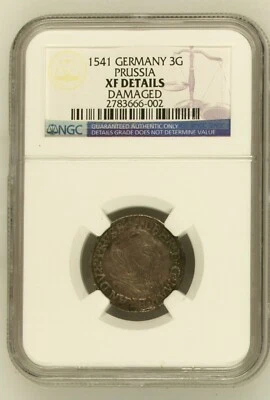 1541 Germany - 3G - Prussia - German States - SILVER Grosch Groschen - NGC XF a - Image 1 of 2