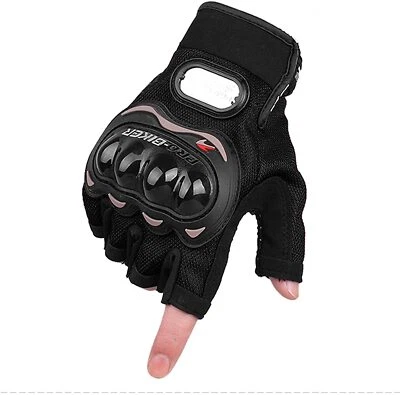 Guantes de seguridad abiertos con dedos para motocicletas deportes de motor carreras Foto 1 de 4