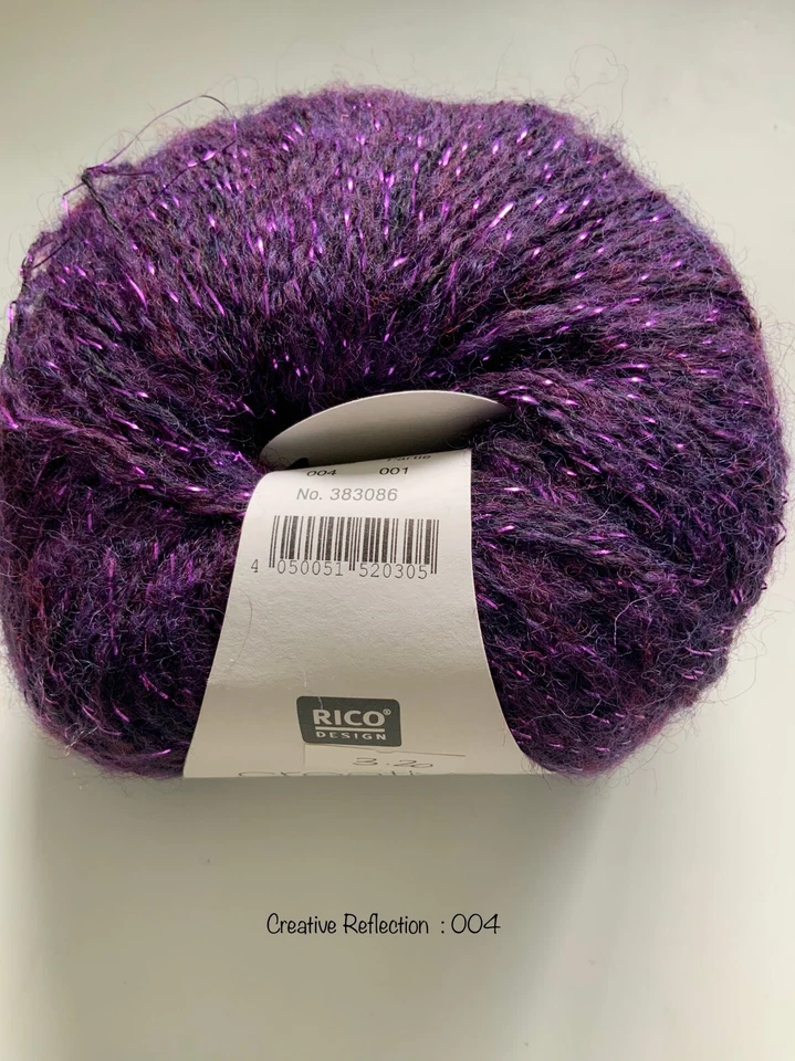 Job Lot of 5  50g Balls  - Rico Creative Reflections 4 Ply  with 46% Virgin Wool - Image 1 of 1
