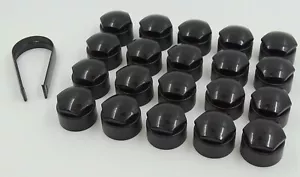 NEU! RADMUTTERABDECKUNGEN FÜR AUDI ALLE MODELLE SCHRAUBENKAPPEN 17mm SCHWARZ SCHÖN RUND TYP - Bild 1 von 7