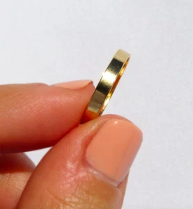 Anillo de oro grueso, anillo de oro, anillo lleno de oro 14k, anillo apilado de oro, banda de oro 14k - Imagen 1 de 5