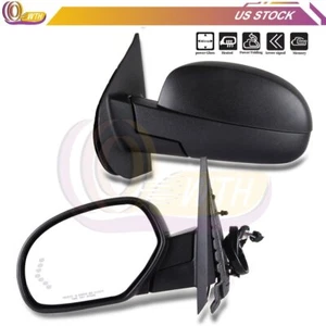 Power Fold Heated Mirrors For 07-13 Chevy GMC Memory Puddle Arrow Signal Pair - Picture 1 of 12