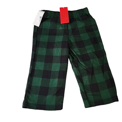 Pantalones de vellón a cuadros azul/verde Cuddl Duds Jammies for Families, niños 2T Foto 1 de 4