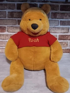 Large Walt Disney World Winnie the Pooh Plush Golden Brown w/ Knit Sweater 28" - Picture 1 of 9