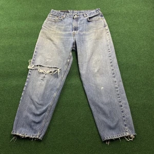 Jeans vintage Levis 560 para hombre 32 azul denim años 90 desgastados se adapta 32x28 HECHOS EN EE. UU. - Imagen 1 de 12