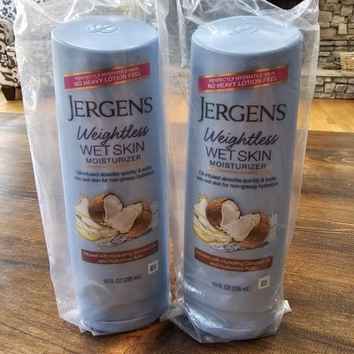 Jergens Wet Skin Moisturizer Coconut Oil Infused 2 New Bottles 10 Oz Each Lotion - Image 1 of 4