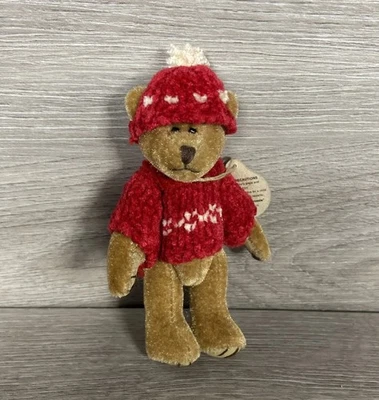 Boyds Bears T F Wuzzies Borla Mini Peluche Sombrero Suéter Invierno Navidad Usado en Excelente Condición 3” Foto 1 de 4