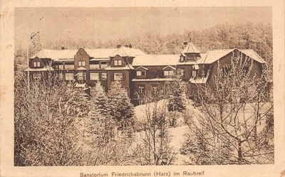 Sanatorium Friedrichsbrunn (résine) im Rauhreif Joyeux Noël carte postale - Photo 1/2