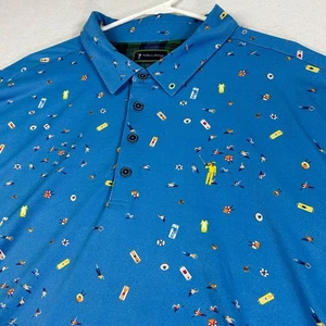 William Murray Men's Shirt 2XL Blue Golf Polo Performance Stretch Pool Floating - Picture 1 of 10