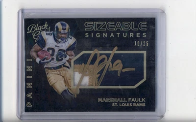 2015 PANINI BLACK GOLD FOOTBALL #SS-MF MARSHALL FAULK PATCH AUTO /25 - Image 1 of 2