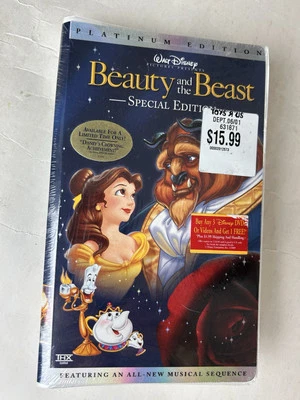 Beauty and the Beast VHS Disney Platinum Edition New Sealed - Image 1 of 4