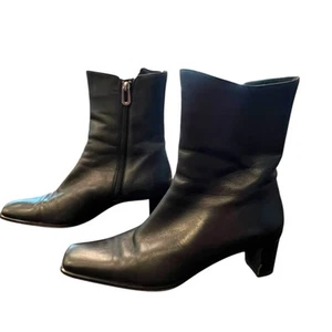 Vintage Botticelli Stiefeletten Booties Schwarz Reißverschluss Blockabsatz Vero Curio EU 37 - Bild 1 von 14