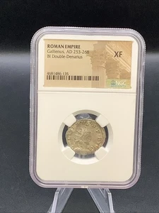 NGC XF Silber Antoninianus von Gallienus AD253-268 NGC Ancients Double Denarius - Bild 1 von 2