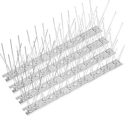 4.3ft Stainless Steel Bird Spikes for Pigeons & Small Birds Outdoor Fence - Image 1 of 4