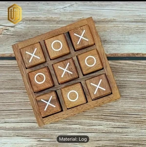 Handgefertigtes Akazienholz Tic Tac Toe Set - klassisches Spiel - Bild 1 von 6