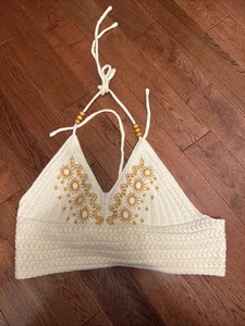 ROMWE Neckholder Top creme Damen gehäkelt Gr. 3 XL - Bild 1 von 11