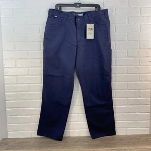 Carhartt FR Pants Mens 38x30 Navy Relaxed Fit Dungaree Carpenter Work 104204 - Picture 1 of 13