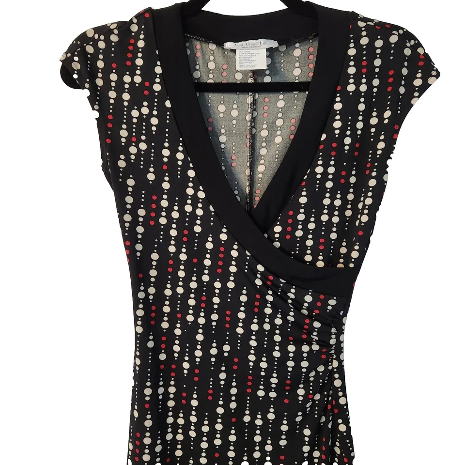 Vestido Vintage La Belle Y2K Pequeño Retro Imitación Envoltura Asimétrico Sin Mangas Elástico Foto 1 de 4