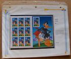 Daffy Duck That's All Folks Loony Tunes #3306 Sheet Of 10 Mnh On White Ace Page