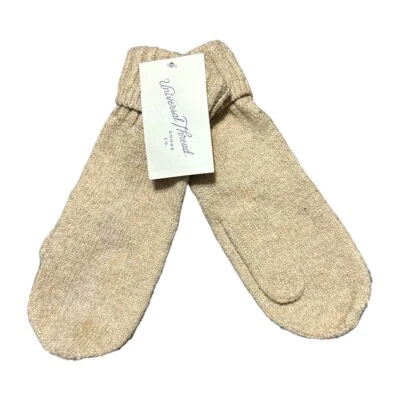 1 Pair Universal Thread Tan Soft Knit Mittens One Size New $12 - Image 1 of 4