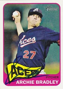 ARCHIE BRADLEY RENO ACES SIGNED HERITAGE MINOR LEAGUE CARD ARIZONA DIAMONDBACKS - Picture 1 of 1