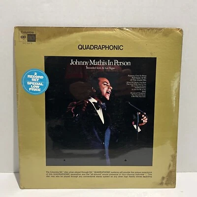 Johnny Mathis In Person LP Album 1972 Quadraphonic Columbia GQ 30979 Sealed - Image 1 of 4