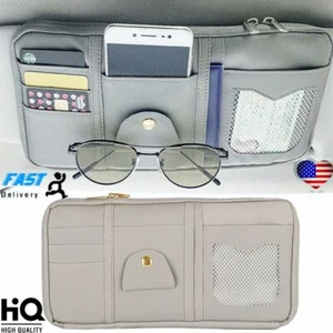 LO ÚLTIMO PU Cuero Coche Parasol Organizador Bolsa Bolso Muti Bolsillo Portatarjetas Almacenamiento - Imagen 1 de 10