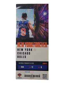 New York Knicks Ticket Stub vs Chicago Bulls Feb. 29, 2020 - LEAP YEAR GAME RARE - Picture 1 of 4