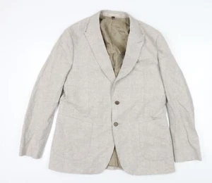 Blazer de hombre Marks and Spencer beige a cuadros, 44L - Imagen 1 de 12