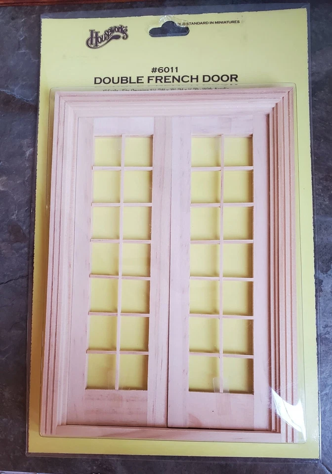 Dollhouse Miniature Double French Door Hw6011 Strong Houseworks Mytoddler
