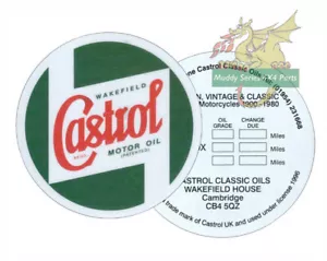 Castrol Classic Öl Windschutzscheibe Steuer Scheibe Aufkleber Vintage Retro Style DA6275 - Bild 1 von 2