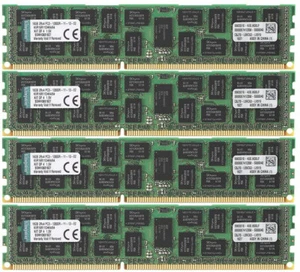Kingston 64GB (4x16GB Kit) PC3-12800R 2Rx4 ECC REG Server Memory KVR16R11D4K4/64 - Picture 1 of 1
