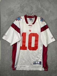 Eli Manning New York Giants Reebok Jersey Mens Large Stitched Super Bowl XLII - Picture 1 of 13