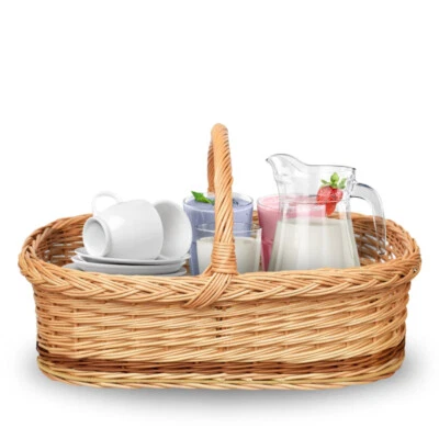 Weidentablett Tablettkorb Korbtablett Tablett Weide Serviertablett Präsent TWLO2 - Bild 1 von 4