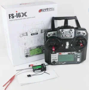 FS-i6X 2.4GHz 10CH RC Transmitter W/ FS-iA10B Receiver for RC Drone Airplane - Picture 1 of 3