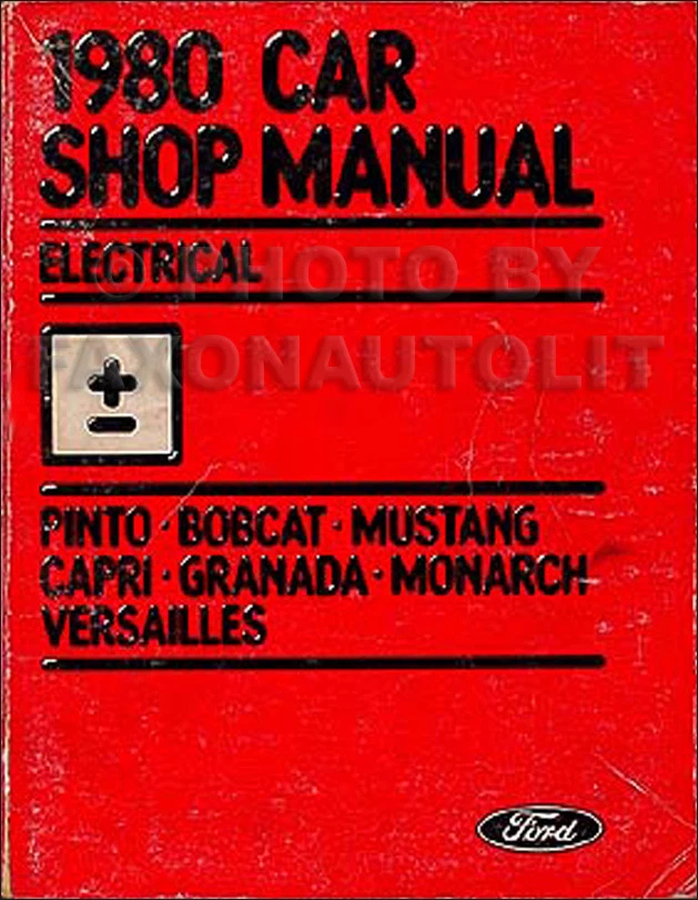 Manual Eléctrico De Taller 1980 Capri/Monarca/Versalles - Imagen 1 de 1